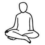 胡座（あぐら）・安座（あんざ） とは　座位姿勢のイラスト・絵・図