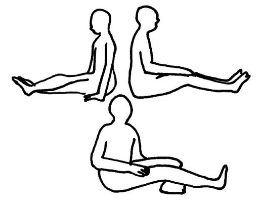 長座位とは　座位姿勢・座り方・体位の解説・イラスト図