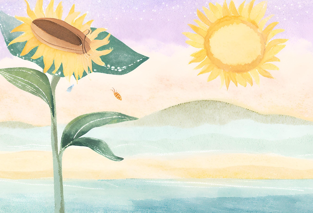 ひまわりのイラスト