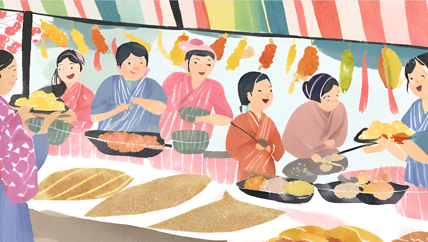 夏祭りのイラスト