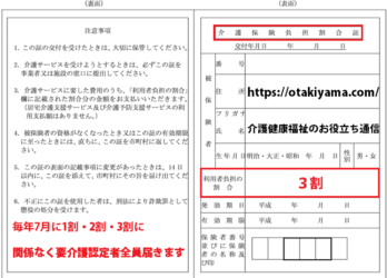 介護保険負担割合証とは　3割自己負担は平成30年8月から