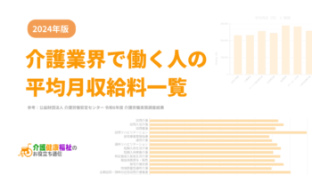2024年版 介護業界で働く人の平均月収給料一覧（年齢・職種等）