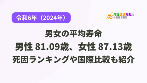 令和6年(2024年)男女の平均寿命・死因ランキング