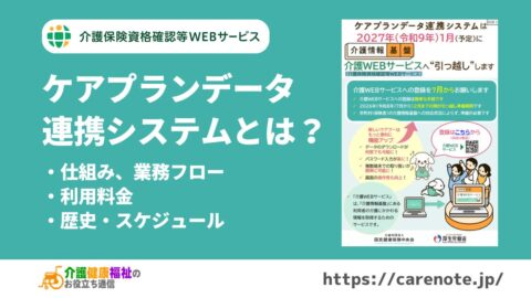 ケアプランデータ連携システムとは？2027年1月の介護WEBサービス移行・無料化・業務フロー・処遇改善加算との関係