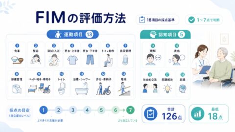 FIMの評価方法とは？ADL18項目の採点基準と1〜7点の判断・具体例