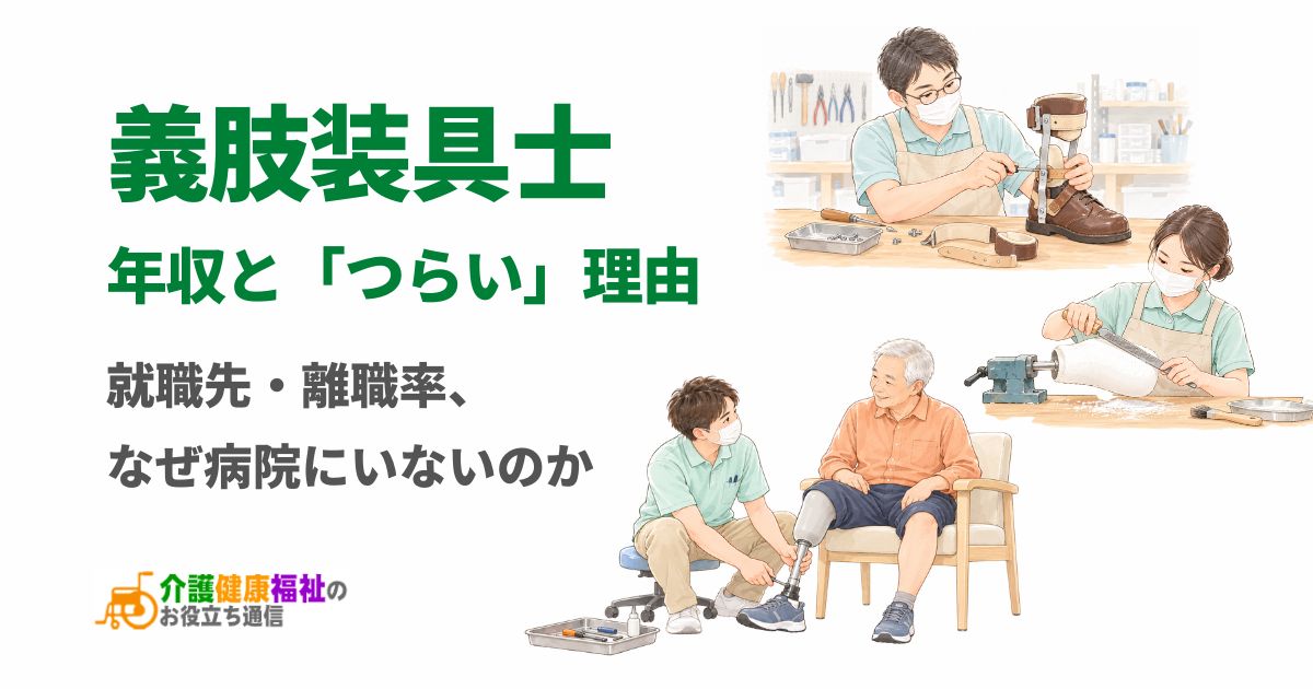 義肢装具士の年収と「つらい」理由｜就職先・離職率・病院外で働く仕組み