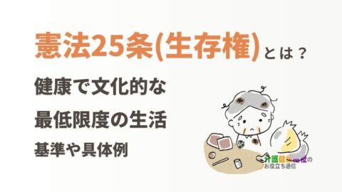 憲法25条(生存権) 健康で文化的な最低限度の生活とは？基準や具体例