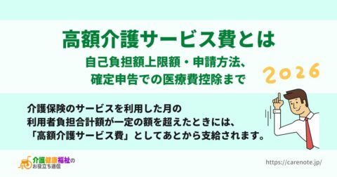 高額介護サービス費とは　自己負担額上限額・申請方法・確定申告での医療費控除まで【2026年最新】
