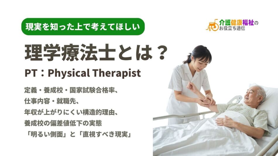 理学療法士とは？仕事内容、就職先、どんな仕事なら将来性あるか