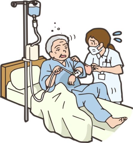せん妄とは、何らかの身体的な原因によって急激に起こる、一時的な意識障害を伴う精神症状のこと