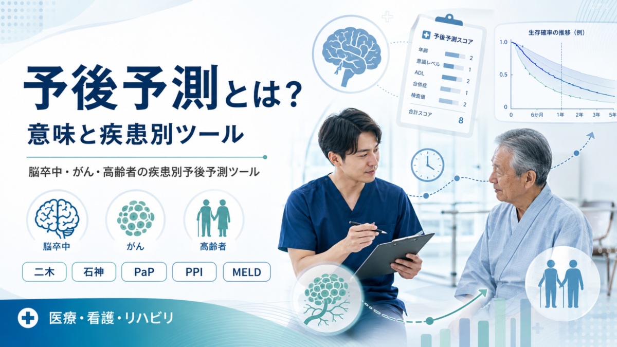 予後予測とは?意味と脳卒中・がん・高齢者の疾患別予後予測ツール【医療・看護・リハビリ】